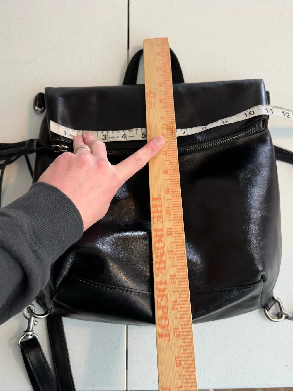 Patricia Nash‎ Luzille Heritage Black Leather Backpack Convertible Tote
